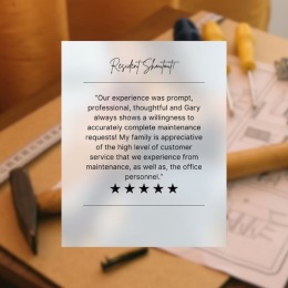 a resident review graphic